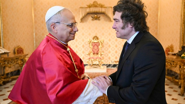 Milei se reunió con León XIV en el Vaticano Milei se reunió con León XIV en el Vaticano